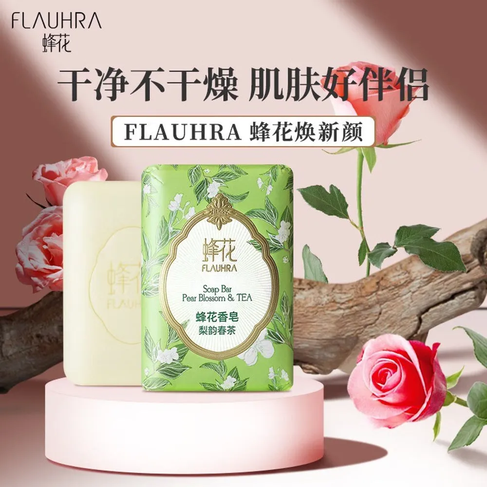Flauhra Pear Blossom & Tea Soap Bar - 125g