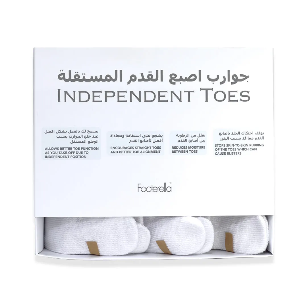 Footerella Toe Socks for Women & Girls - No Show