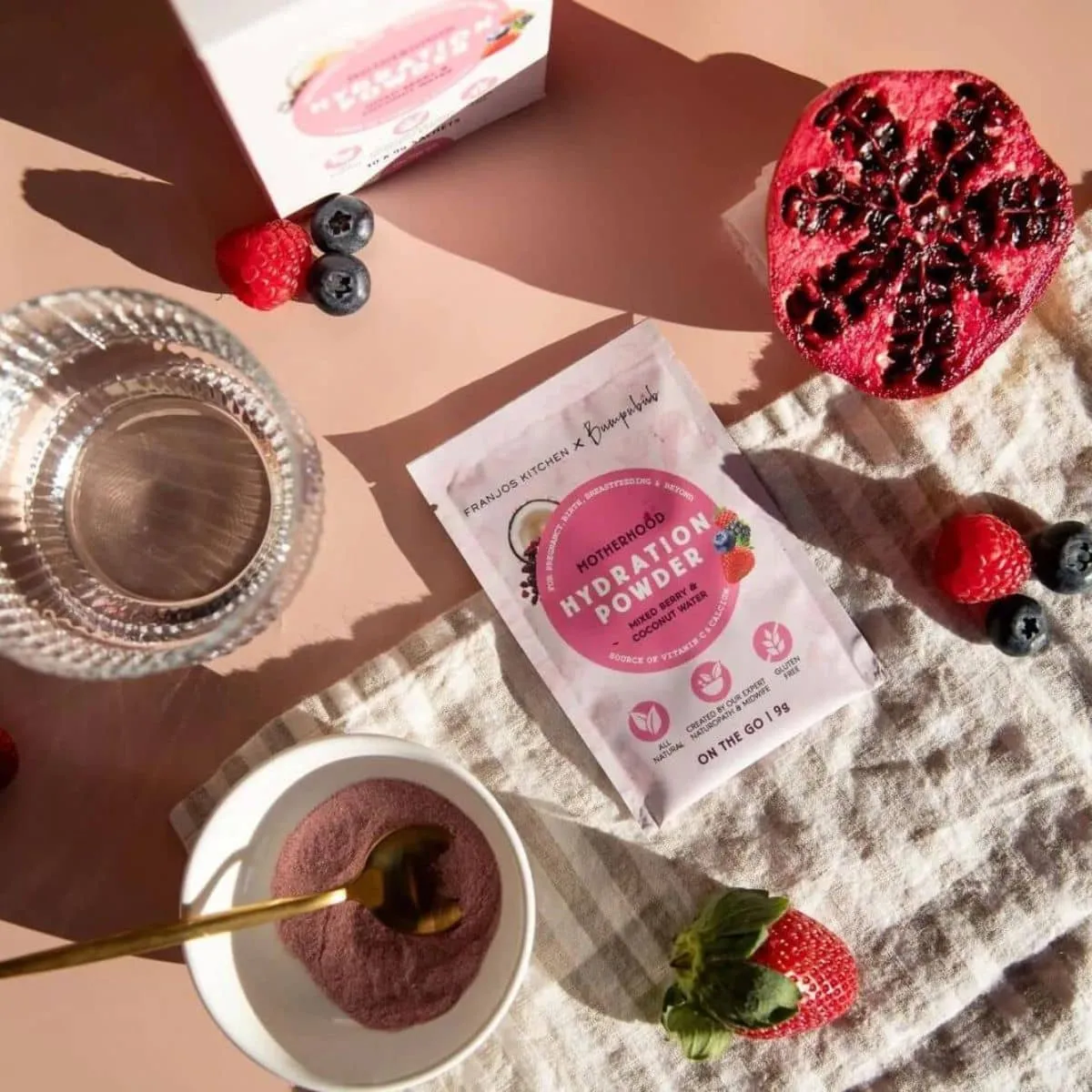 Franjos Kitchen Motherhood On-the-Go Hydration Box - Mixed Berry   Coconut