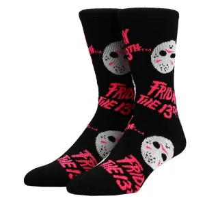 Friday The 13th Icons Black Light Crew Sock, 10-13