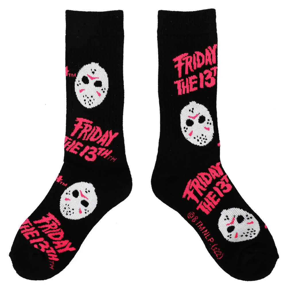 Friday The 13th Icons Black Light Crew Sock, 10-13