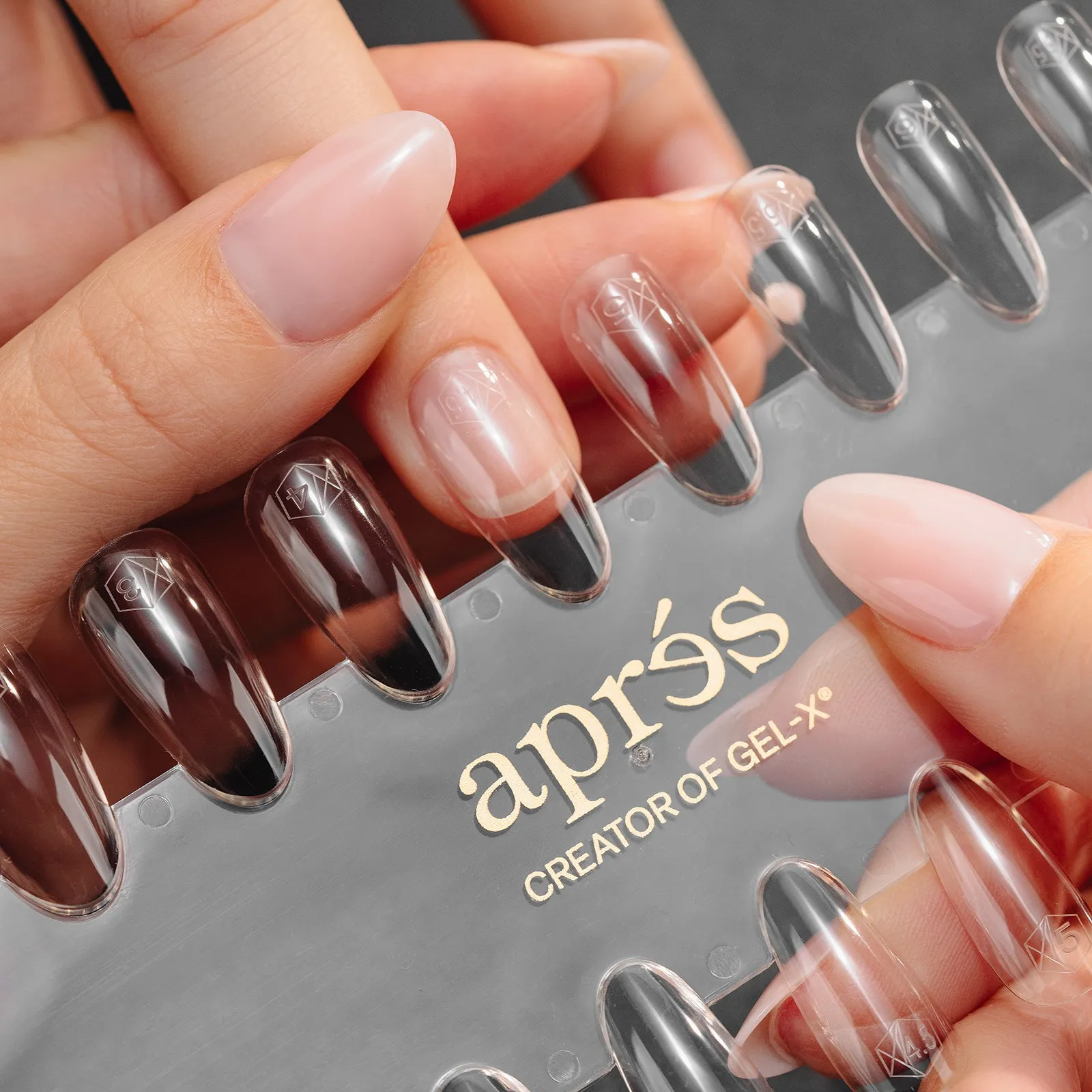 Gel-X Tip Swatch: Natural/Sculpted Round Long