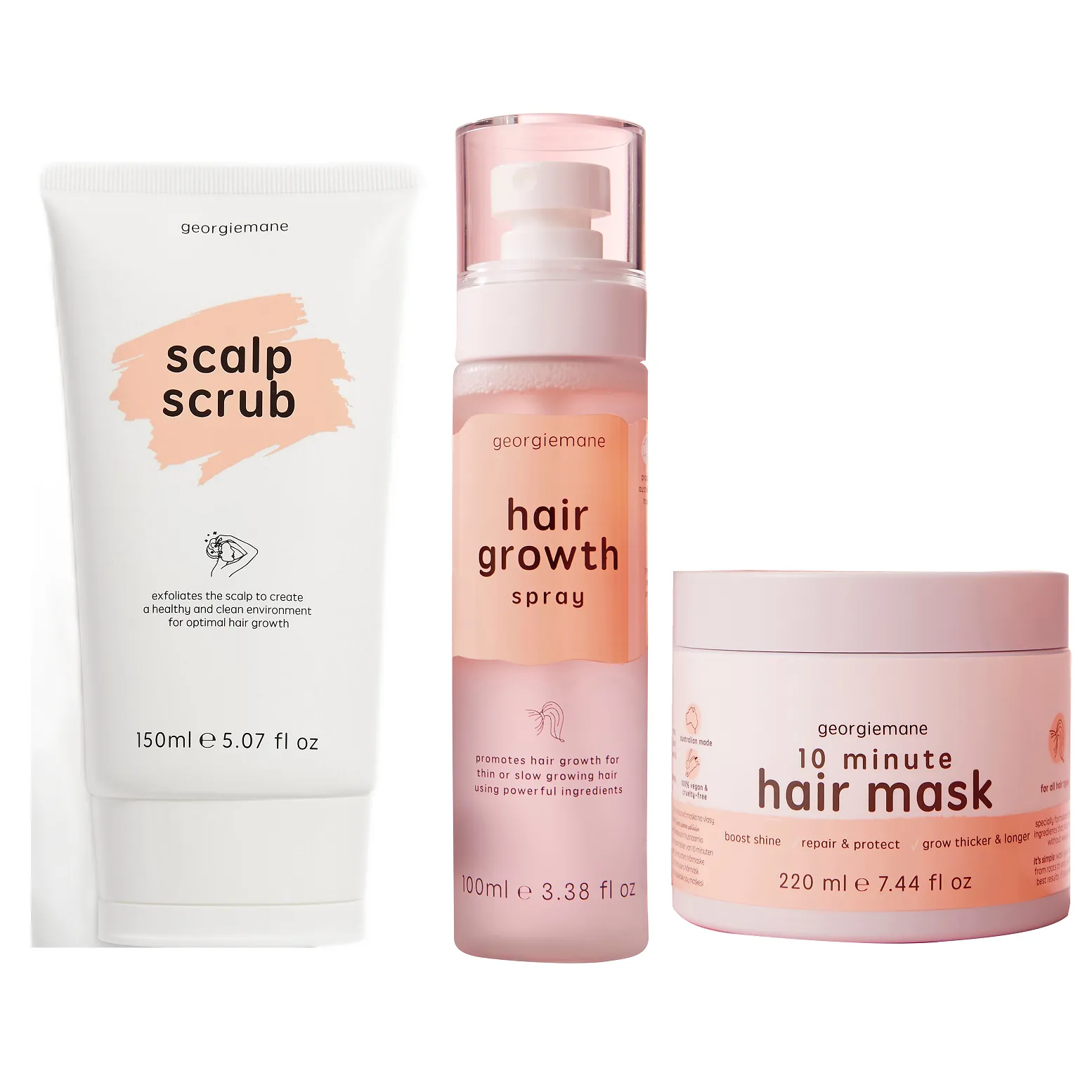 GEORGIEMANE Hair Growth Trio Bundle (RRP $125.99)