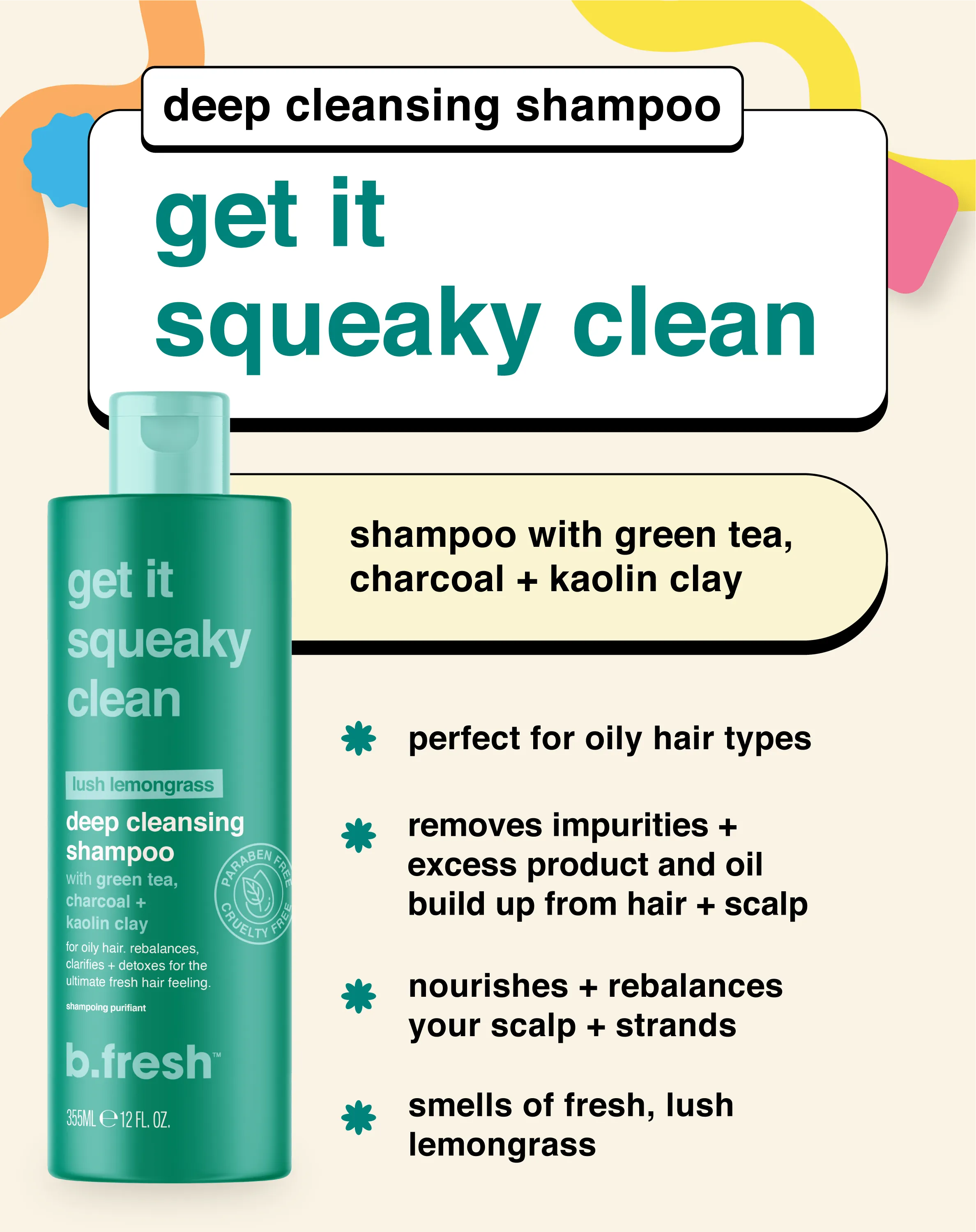 get it squeaky clean deep - cleansing shampoo