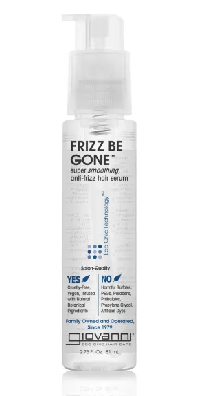 Giovanni Eco Chic Frizz Be Gone Super Smoothing, Anti Frizz Hair Serum 81ml