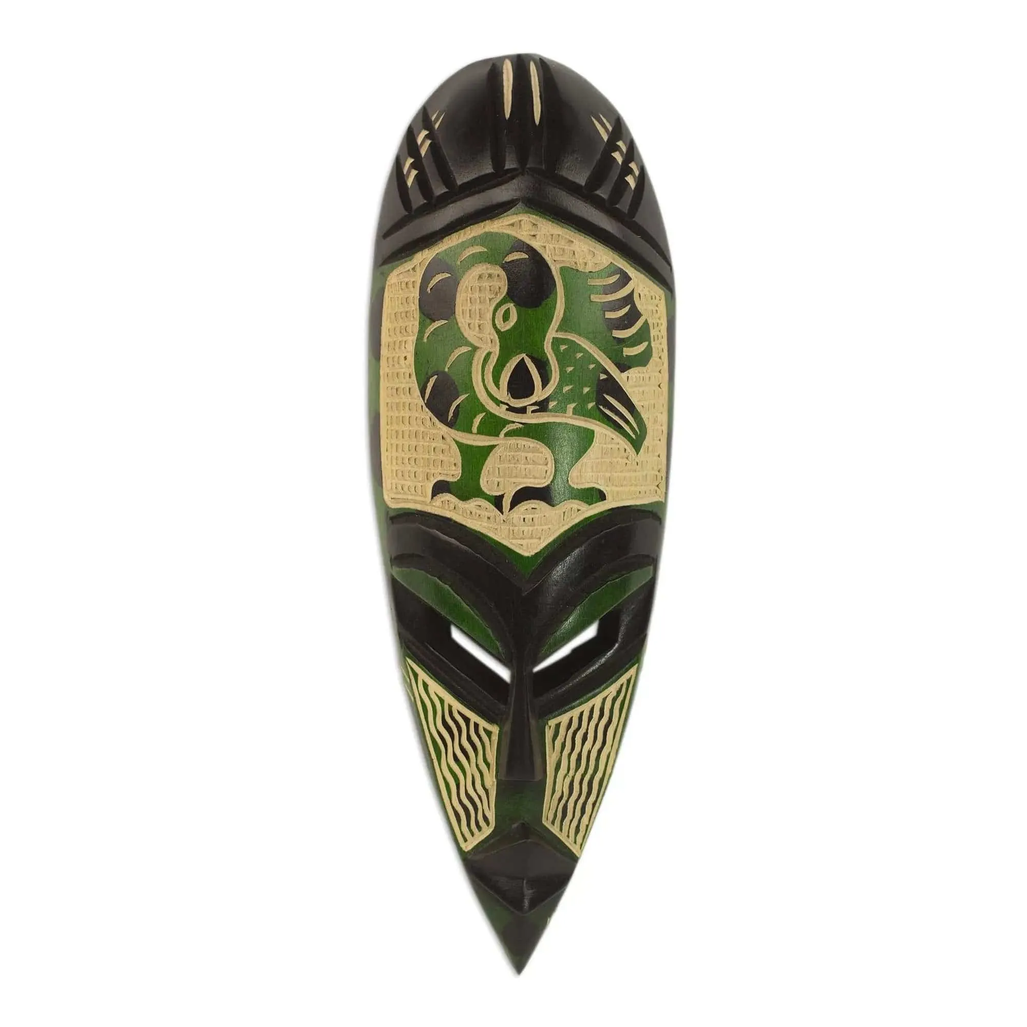 Green Sankofa Mask