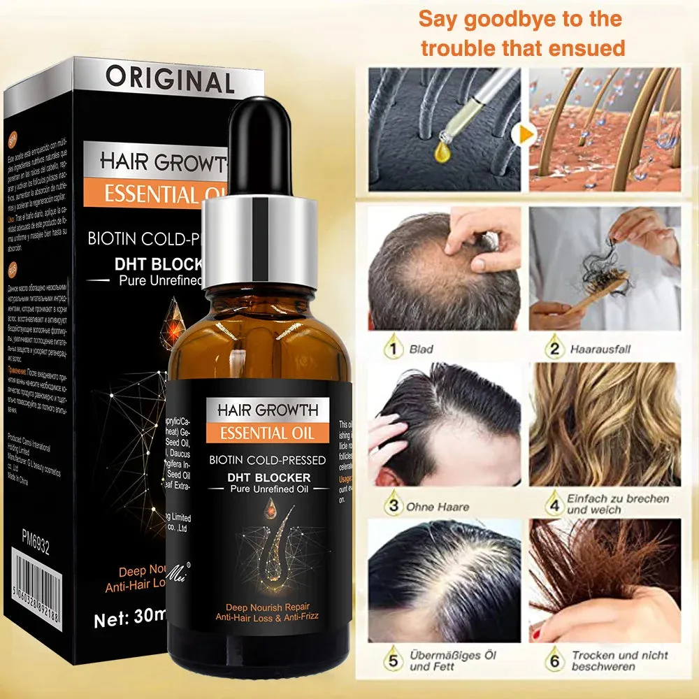 Hair Serum Essential with Biotin, DHT, Blocker and  Ginger