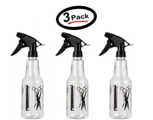 Hairdressing Spray Bottle Salon Barber Hair Tools Water Sprayer 500ml (3 Pack)