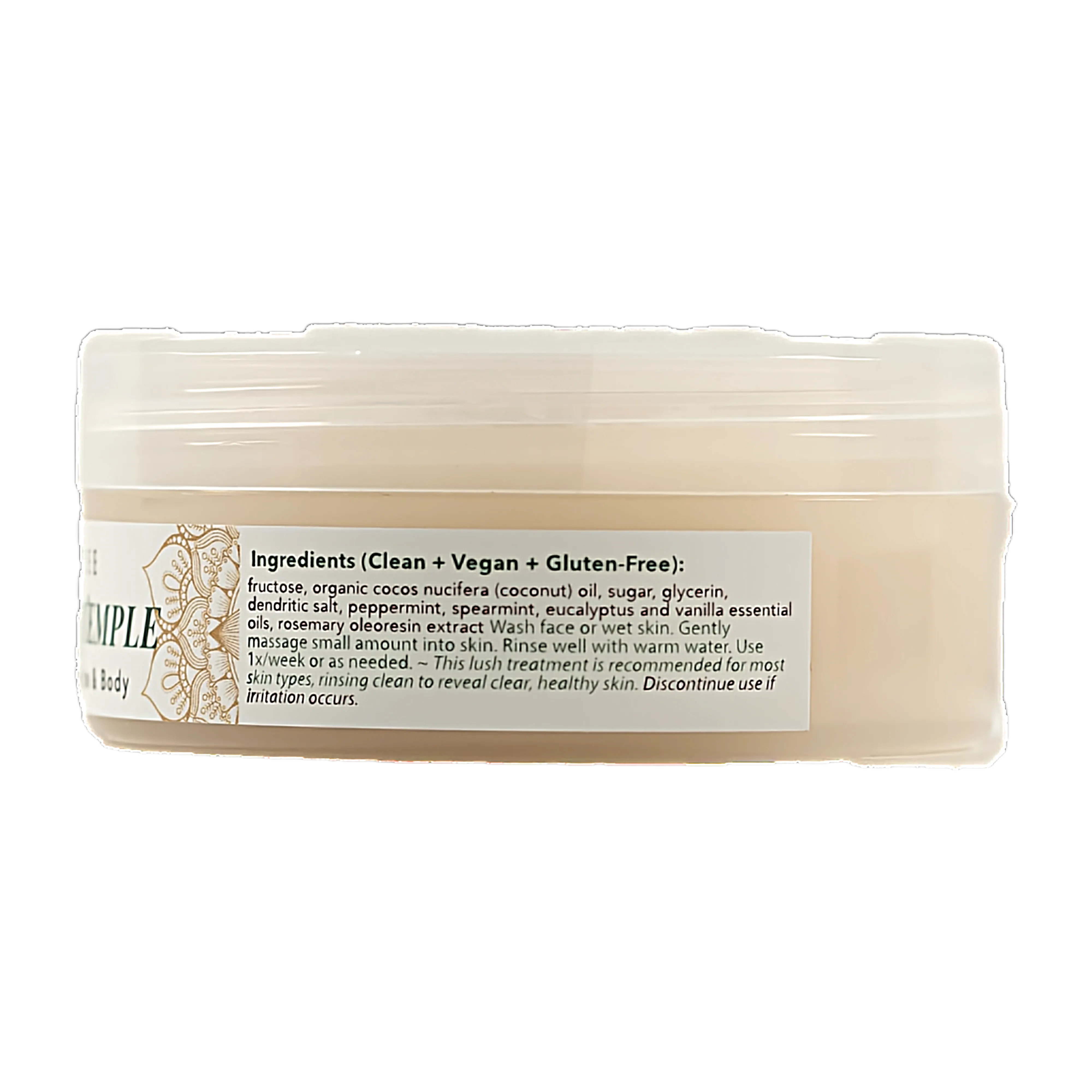 Harmonious Temple Organic Mint Sugar Lip, Face and Body Scrub