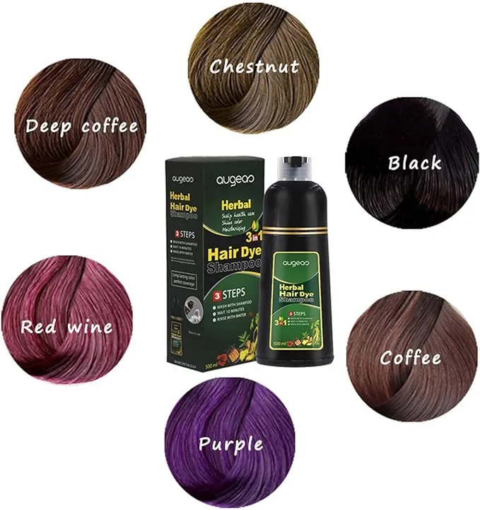 Herbal 500ml Natural Plant Conditioning Hair Dye Shampoo 24064