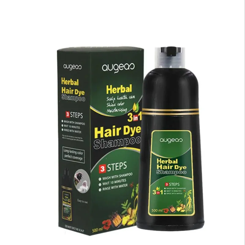 Herbal 500ml Natural Plant Conditioning Hair Dye Shampoo 24064