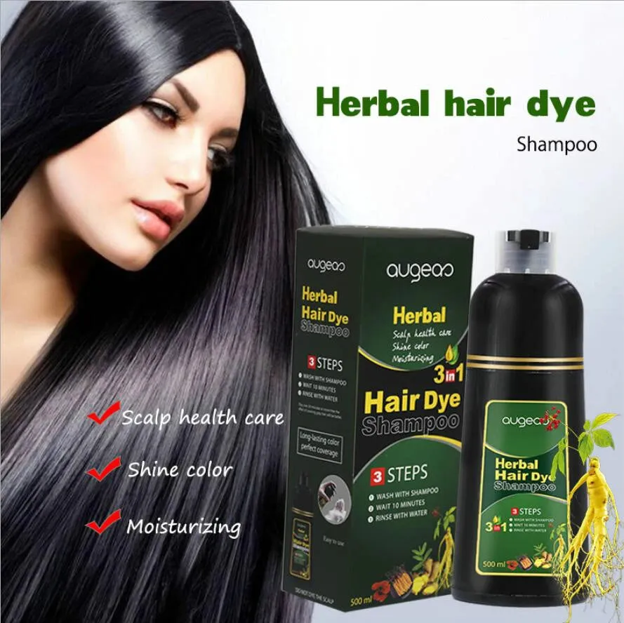 Herbal 500ml Natural Plant Conditioning Hair Dye Shampoo 24064