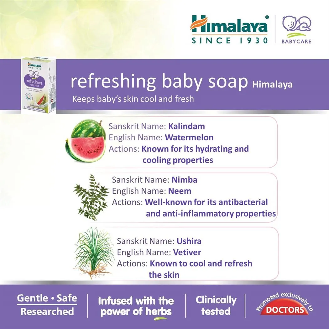 HIMALAYA Nourishing Baby Soap Watermelon Pack of 3 75g Each