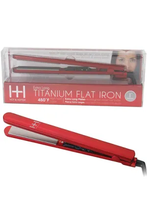 Hot & Hotter Titanium Flat Iron - 1" Extra Long Plates