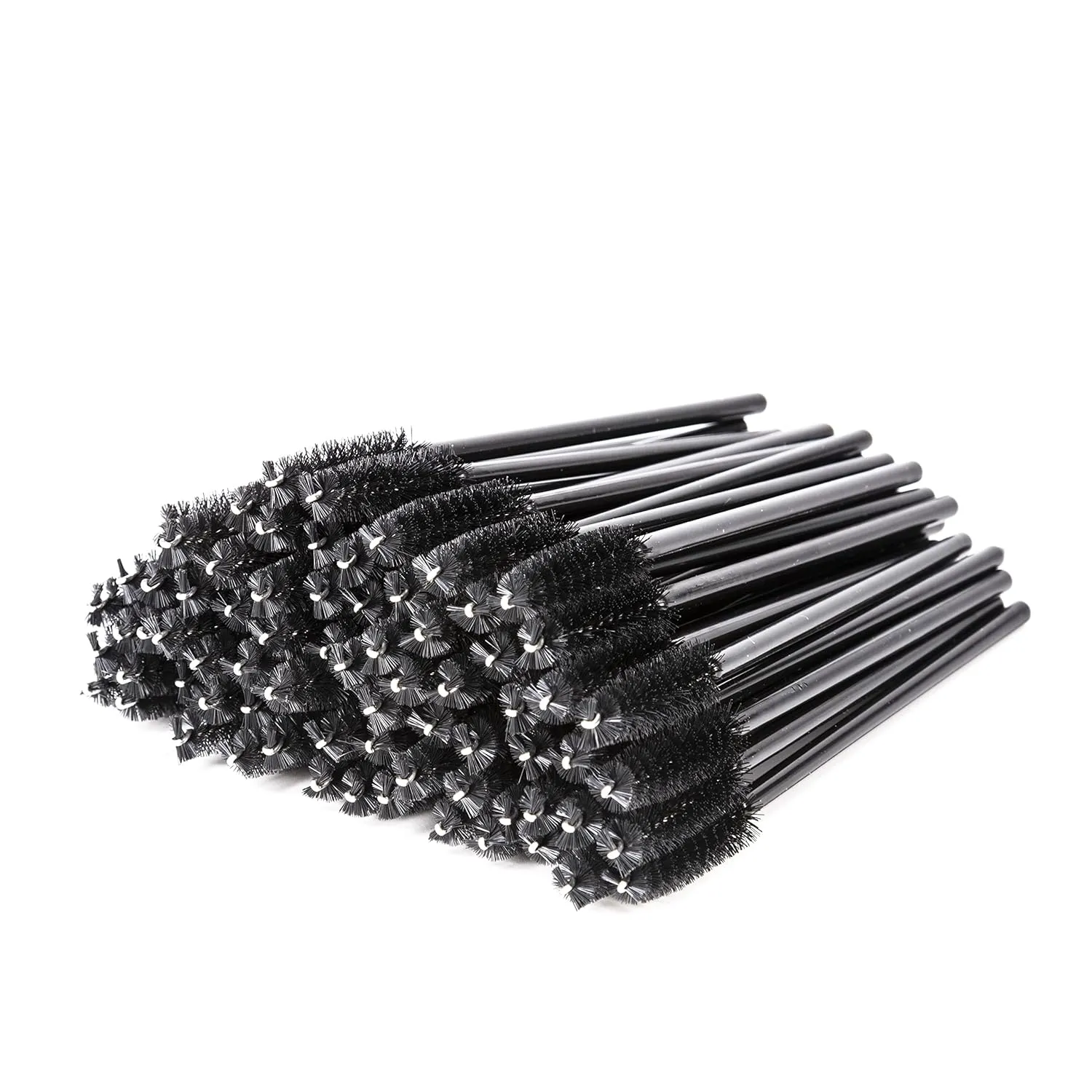 i-Laesh 100 Pcs Disposable Eyelash Brushes, Mascara Wands, Eye Lash Brush, Spoolies for Eyelash Extensions, Spoolie Eyebrow Eyeshadow Brow Makeup Supplies Kit Cleansing Glitter Applicator Tool