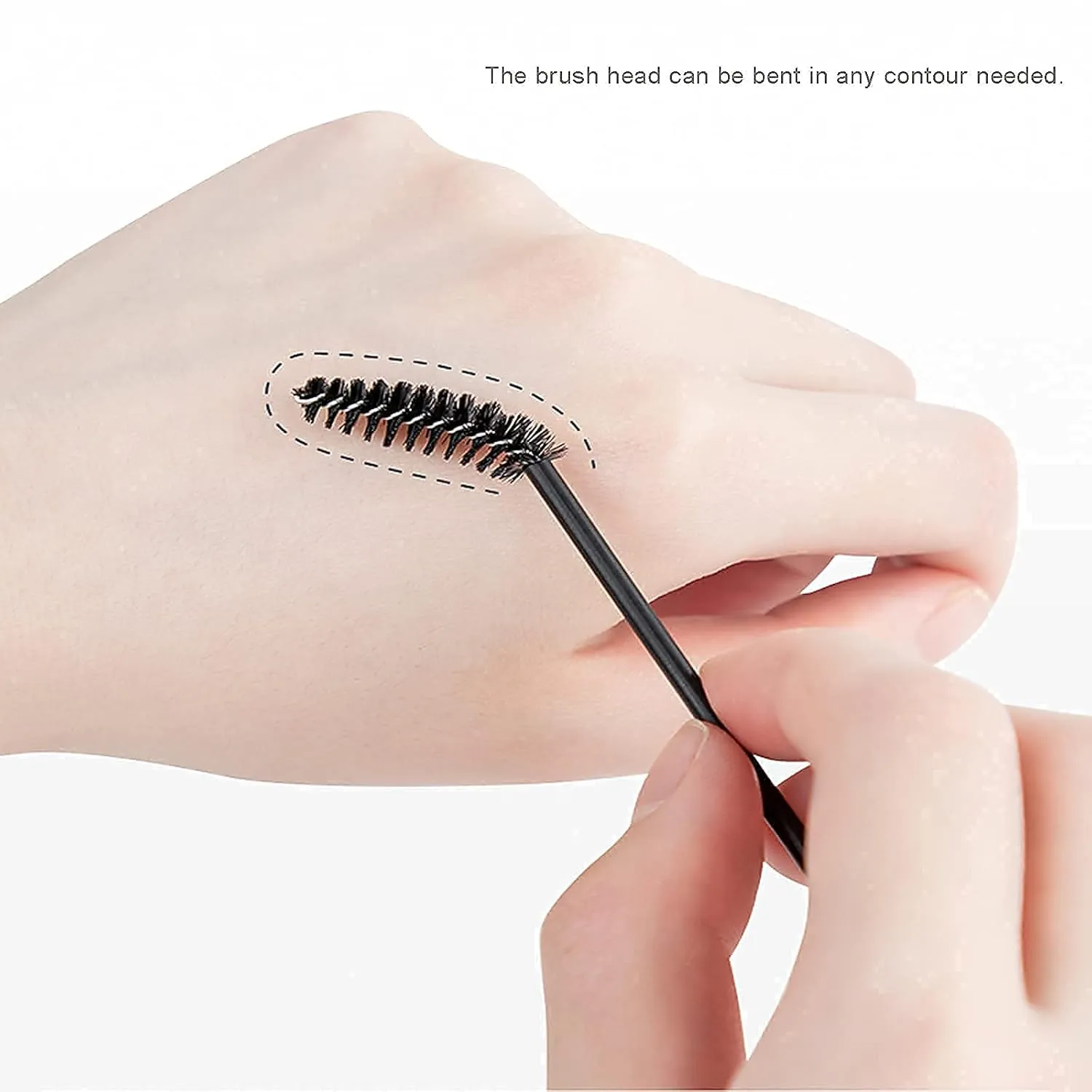 i-Laesh 100 Pcs Disposable Eyelash Brushes, Mascara Wands, Eye Lash Brush, Spoolies for Eyelash Extensions, Spoolie Eyebrow Eyeshadow Brow Makeup Supplies Kit Cleansing Glitter Applicator Tool