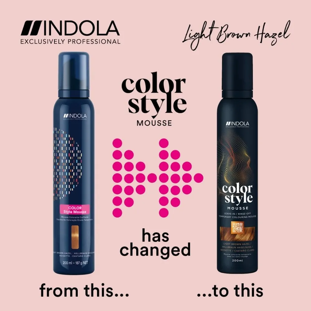 Indola Colour Style Mousse Light Brown Hazel 200ml