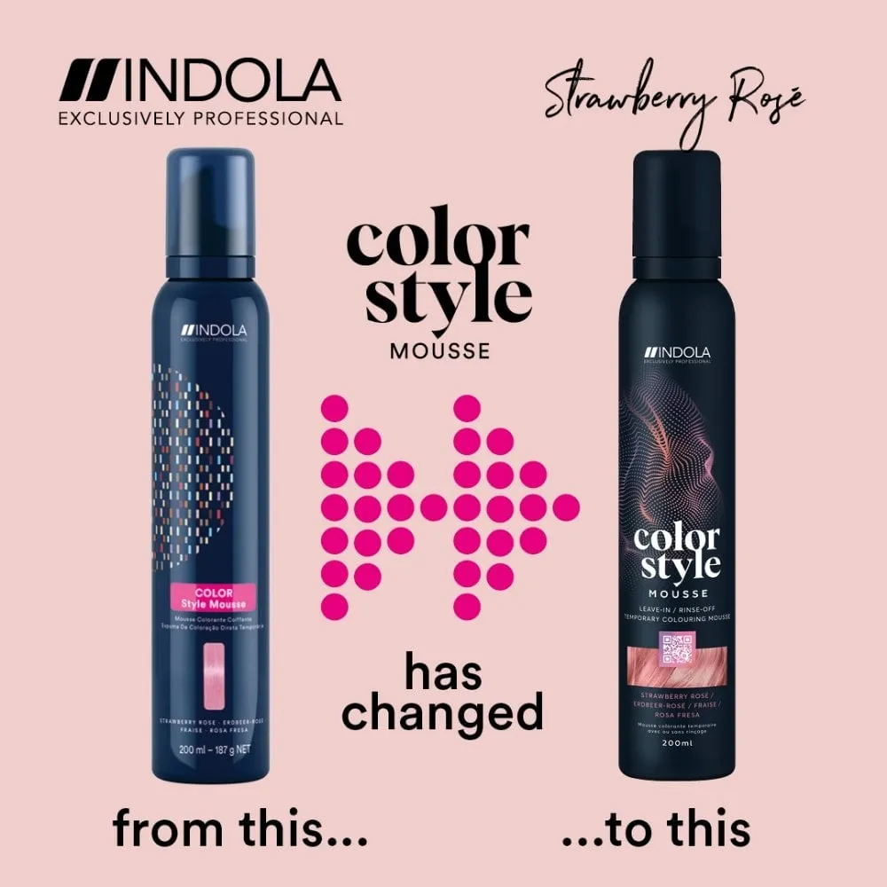 Indola Colour Style Mousse Strawberry Rose 200ml