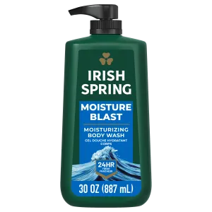 Irish Spring Body Wash for Men, Moisture Blast Body Wash Pump, 30 Oz