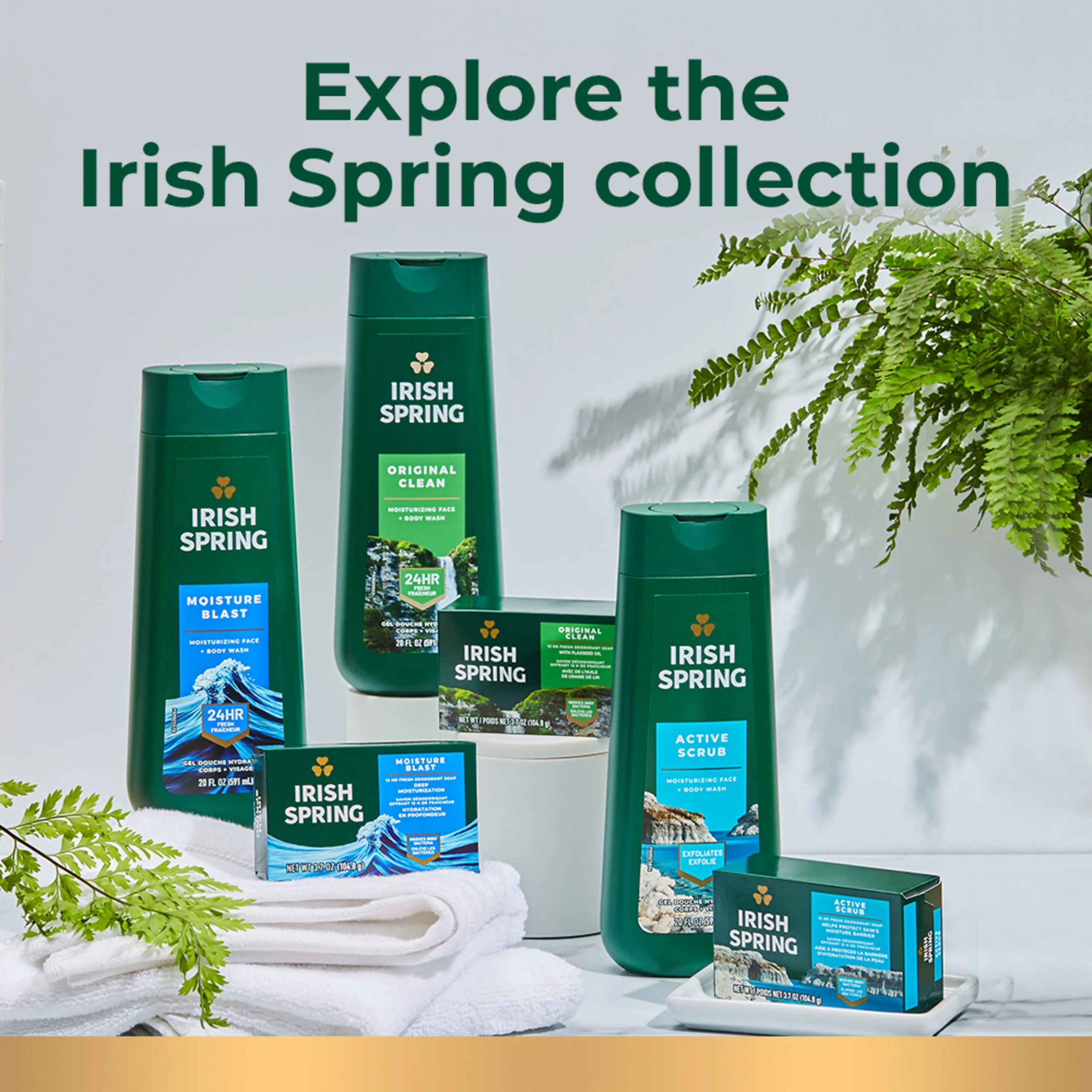 Irish Spring Body Wash for Men, Moisture Blast Body Wash Pump, 30 Oz