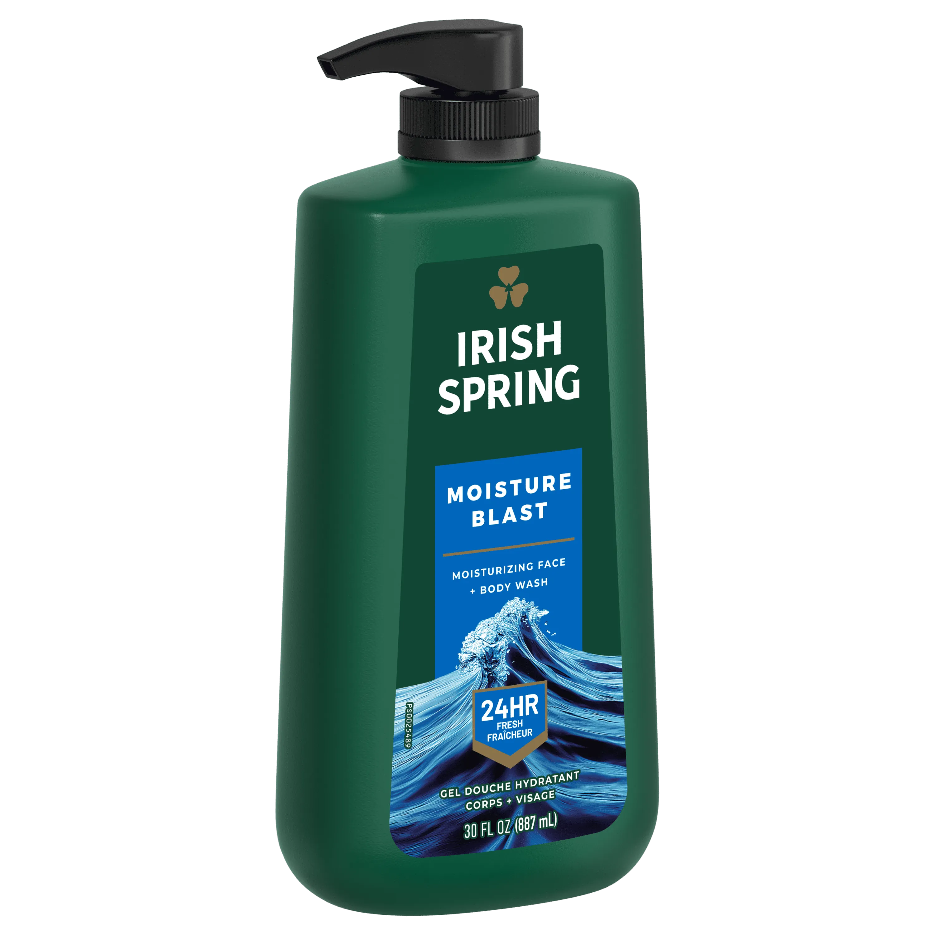 Irish Spring Body Wash for Men, Moisture Blast Body Wash Pump, 30 Oz