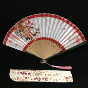Japanese Folding Fan 【Sakura Kitsune】