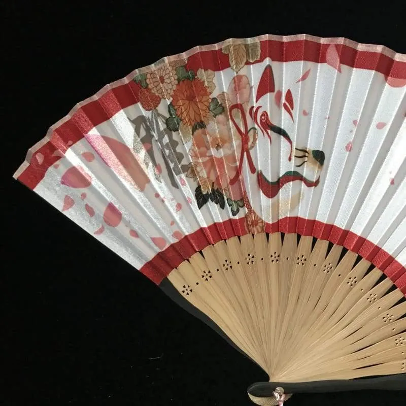 Japanese Folding Fan 【Sakura Kitsune】