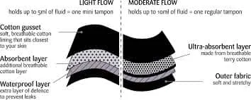 Juju - Period Underwear - Bikini Brief - Moderate Flow (L - Large)