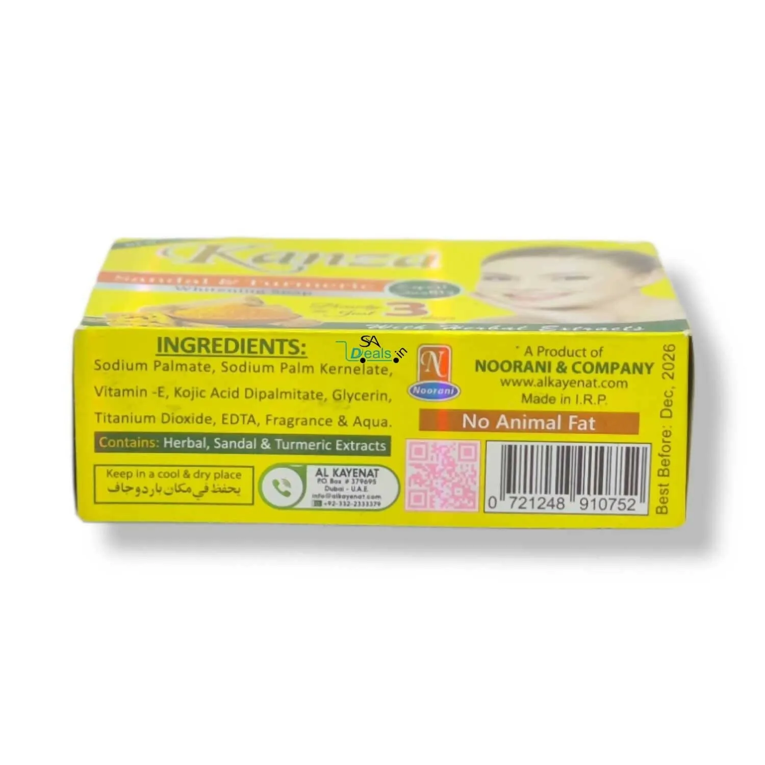 Kanza Sandal and turmeric whitening soap 100g