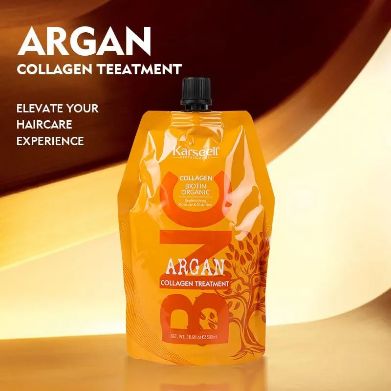 Karseell BNC Collagen Hair Treatment Mask - Deep Repair Conditioning Argan Oil Collagen Hair Mask Essence For Dry & Damaged Hair - 16.90 oz 500ml