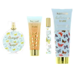 Kensie Women's Gift Set - Buttercup Babe Florals and Warm Woods Blend Notes, 4 Piece