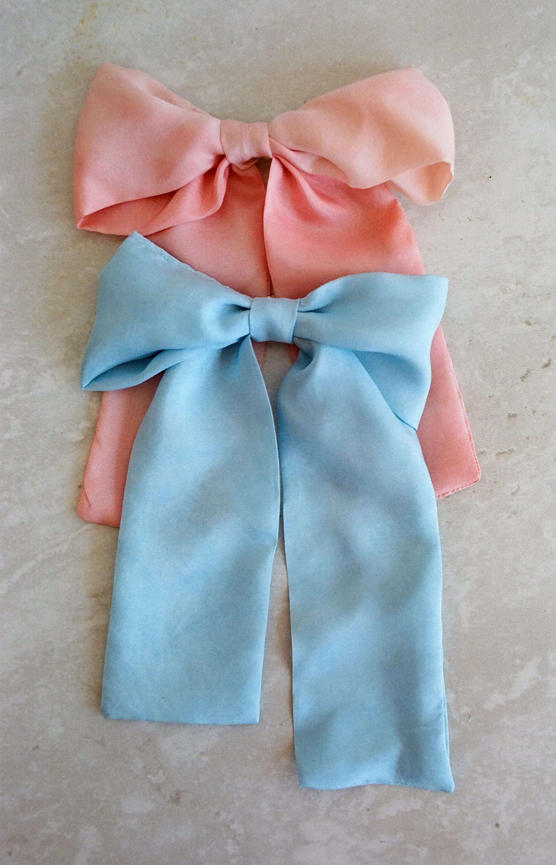Large Pink Silk Plant Dyed Hair Bow