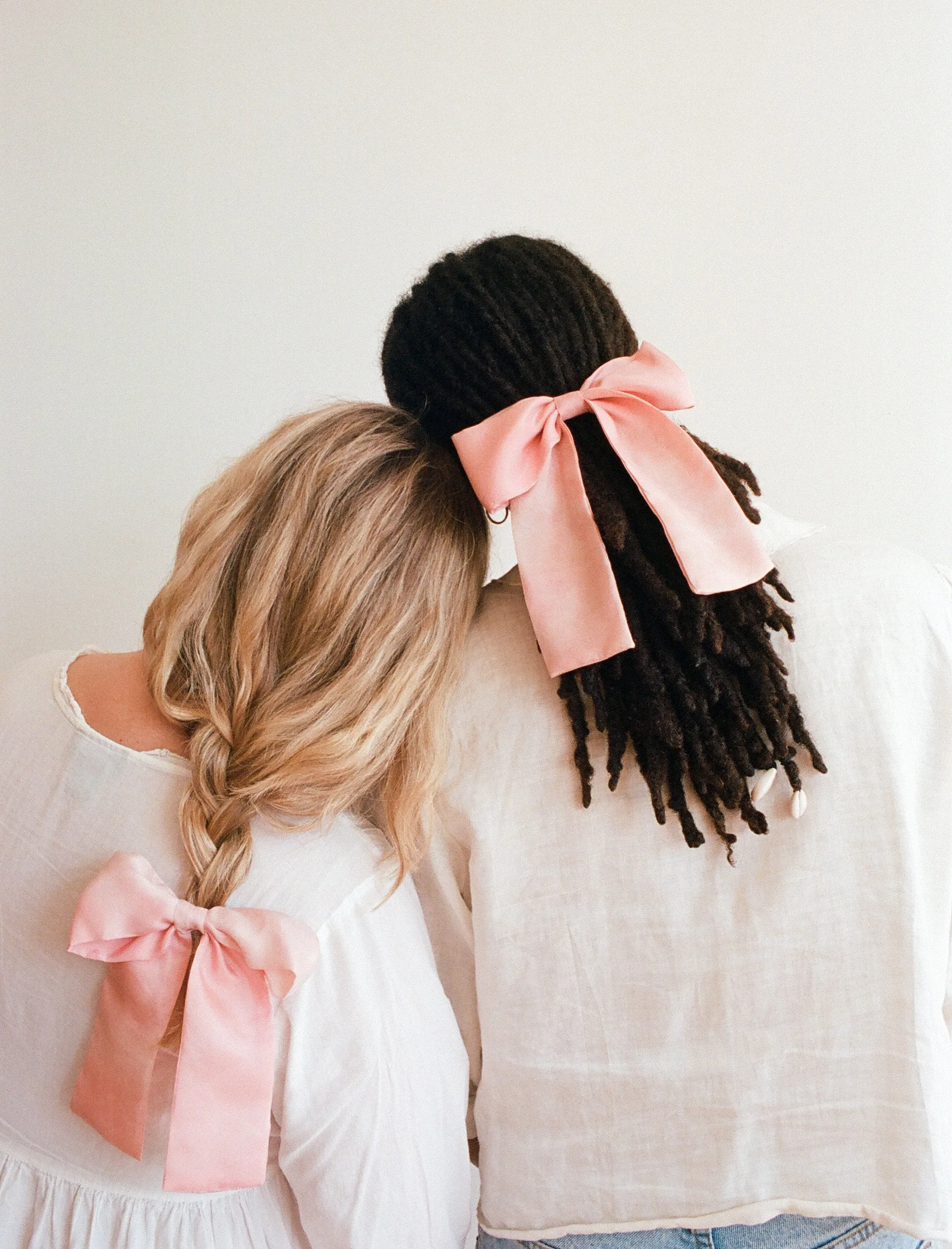 Large Pink Silk Plant Dyed Hair Bow