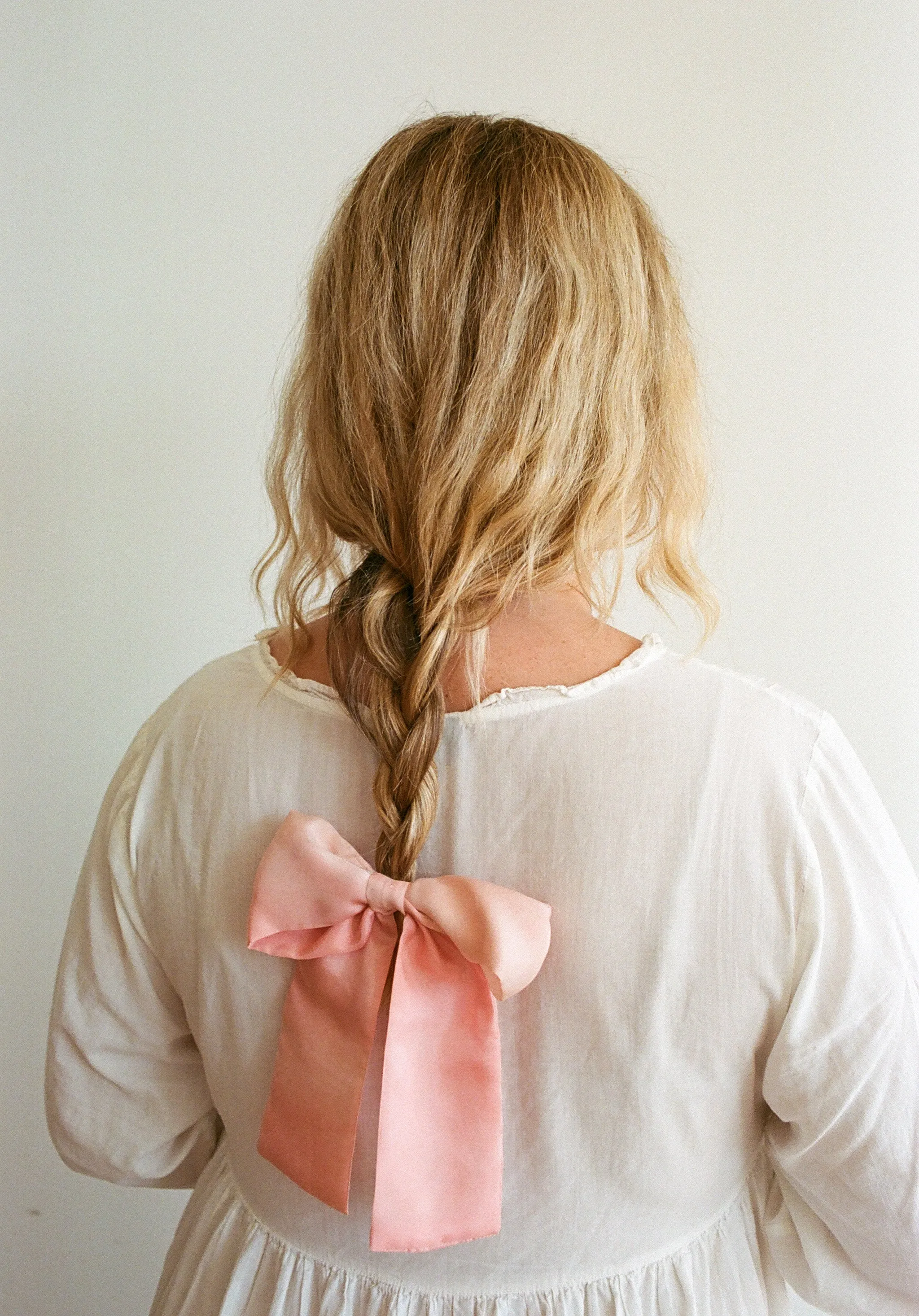 Large Pink Silk Plant Dyed Hair Bow