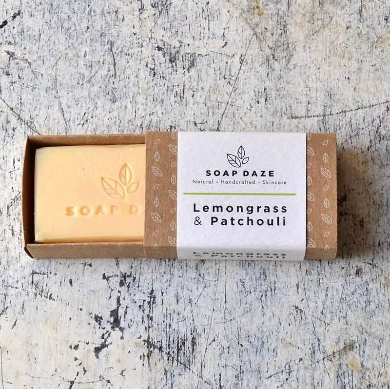 Lemongrass & Patchouli Large Natural Soap Bar - Soap Daze