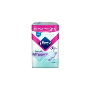 Libresse Feminine Pads Sensitiv Maxi Night Wing 32cm Big Value Pack 3x12s