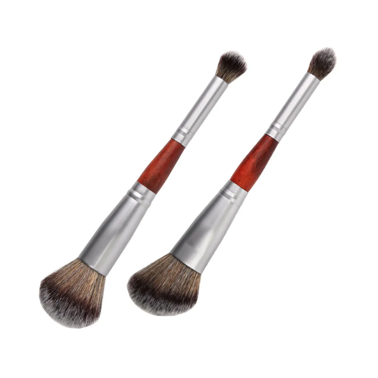LIFKOME 2pcs Double Ended Makeup Brush Set Eye Shadow Brush Loose Powder Eyeshadow Set