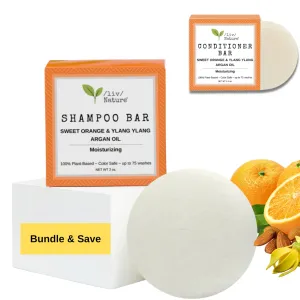 /liv/Nature Shampoo Bar & Conditioner Bar | Argan Oil | Sweet Orange & Ylang Ylang | Moisture and Volume