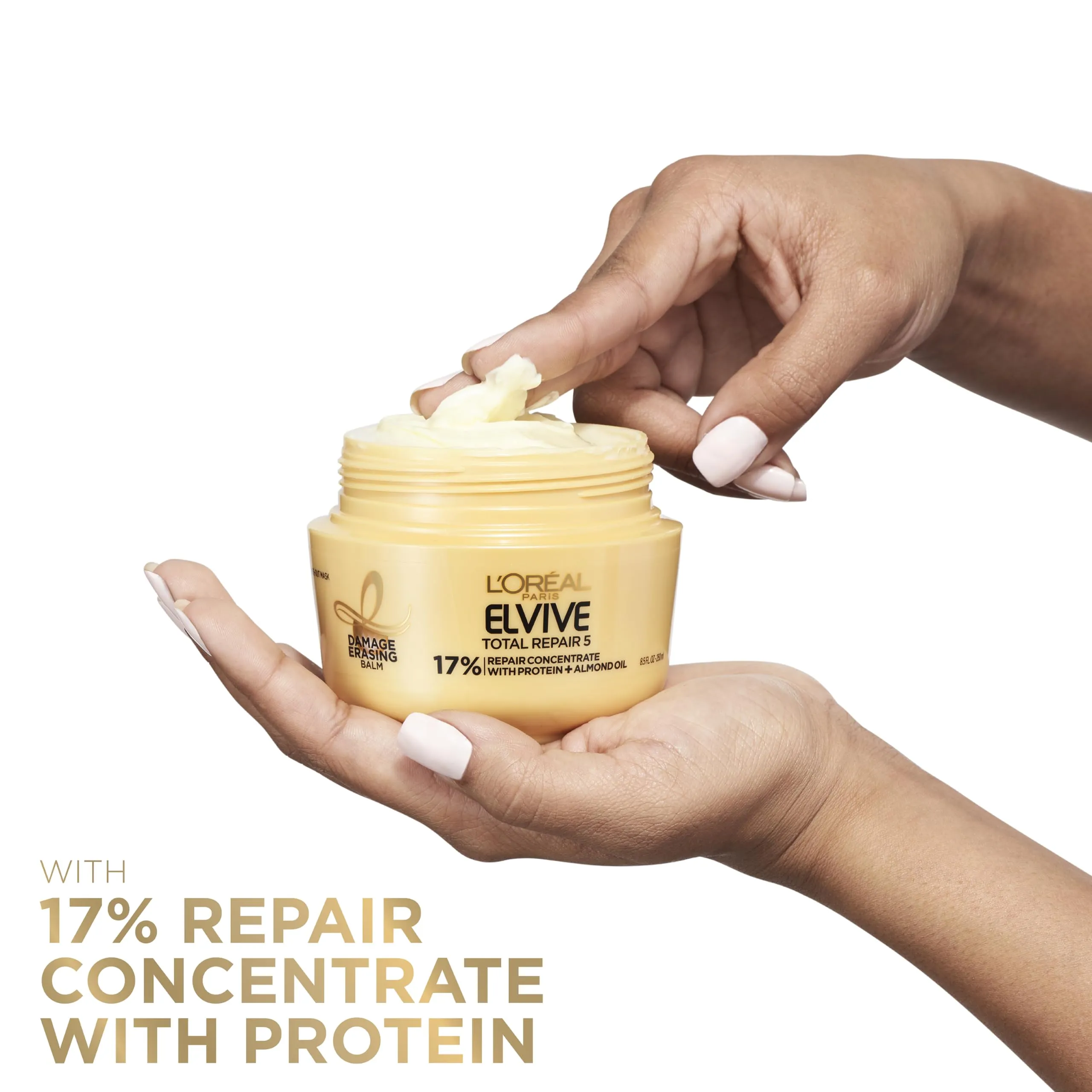 LOREAL PARIS ELVIVE total repair 5 17% repair concentrate with protein   almond oil ماسك الشعر من لوربال بارس الفيف