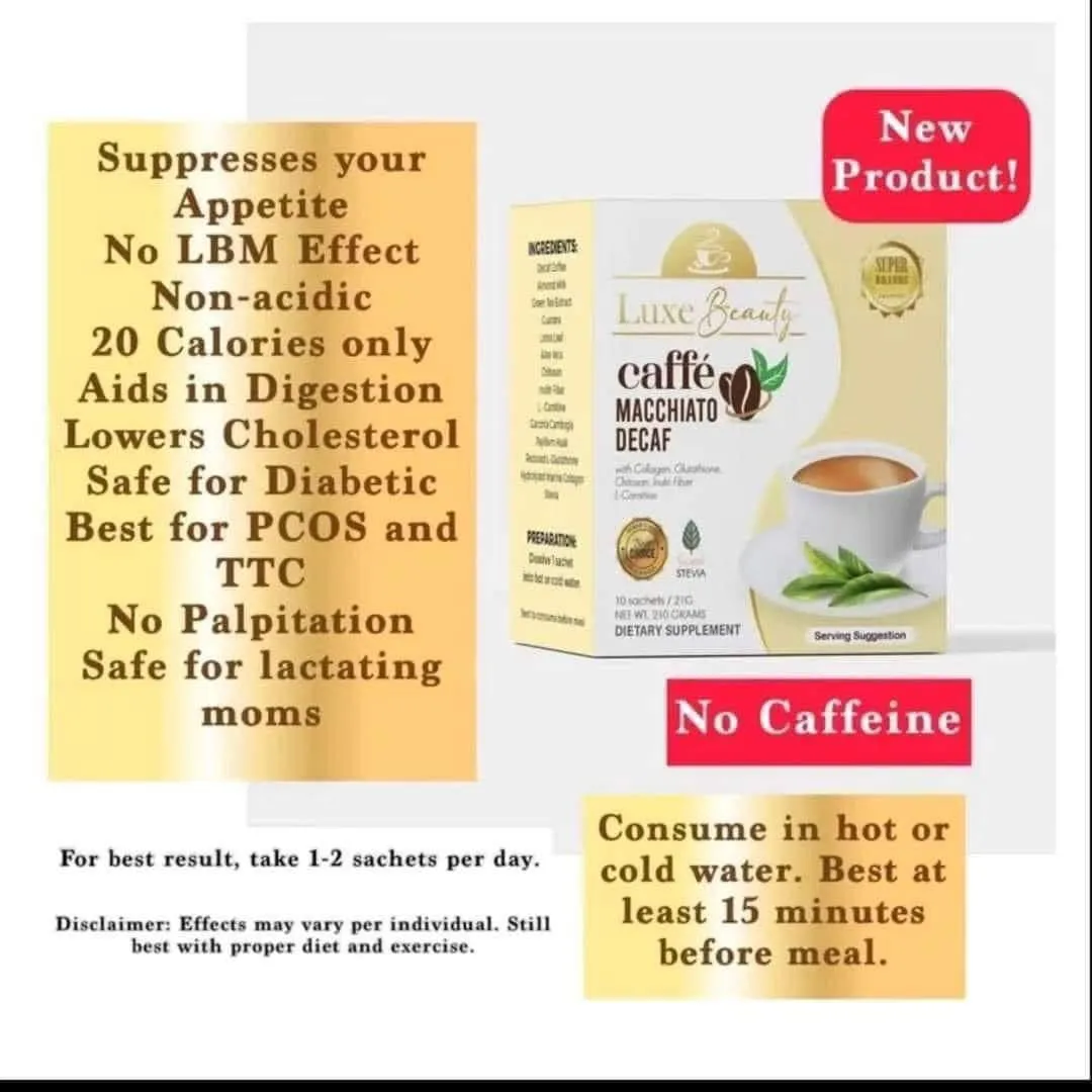 Luxe Slim - Macchiato DECAF - CANISTER - DECAF 500mg