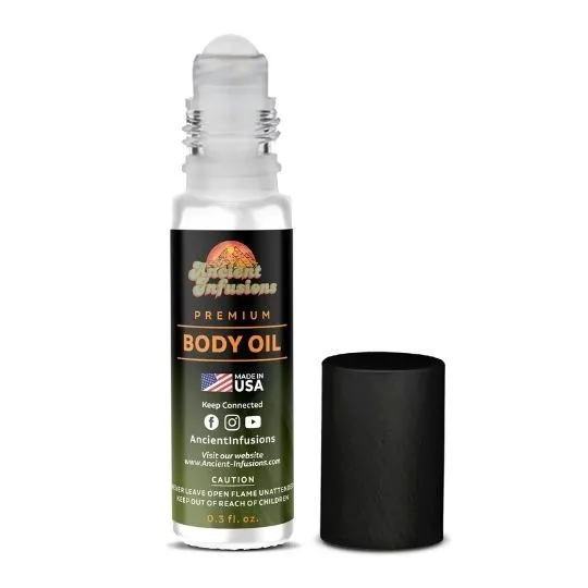 Luxury Somalian Rose Inspired Roll-On Perfume Body Oil by Ancient Infusions – Uncut & Alcohol-Free for Women and Men