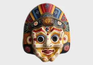 Mahakala Nepalese Handmade Wall Decor Paper Mache Mask