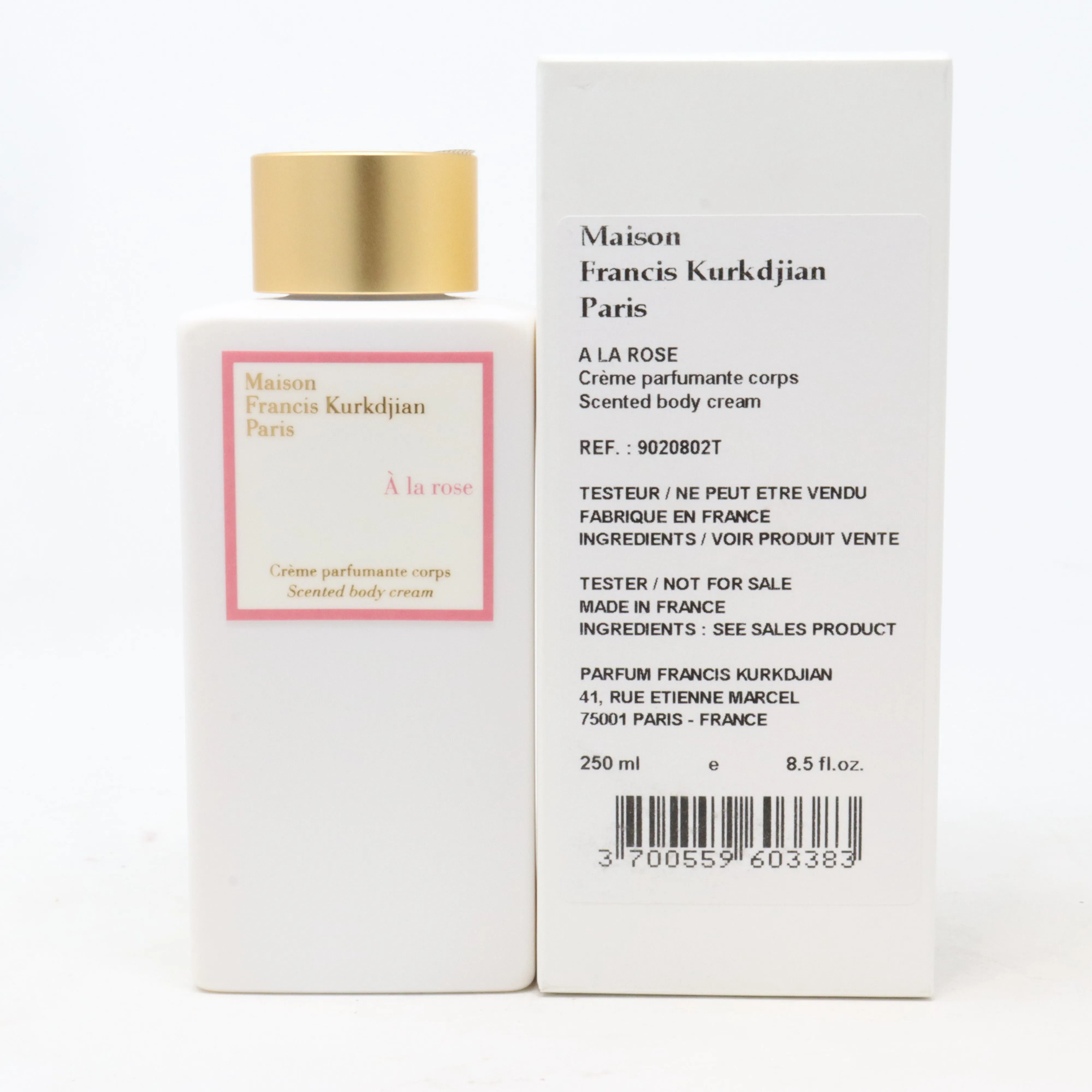 Maison Francis Kurkdjian A La Rose Scented Body Cream  8.5oz/250ml New