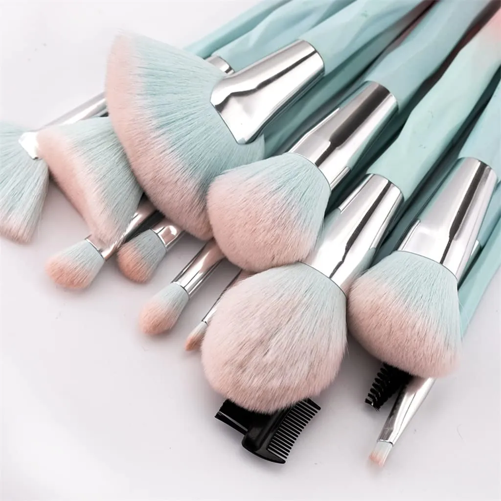 Makeup Brushes Set Professional 15pcs Kit Large Loose Powder High Gloss Eyeshadow Foundation(black-JoJo's Bizarre Adventure1)