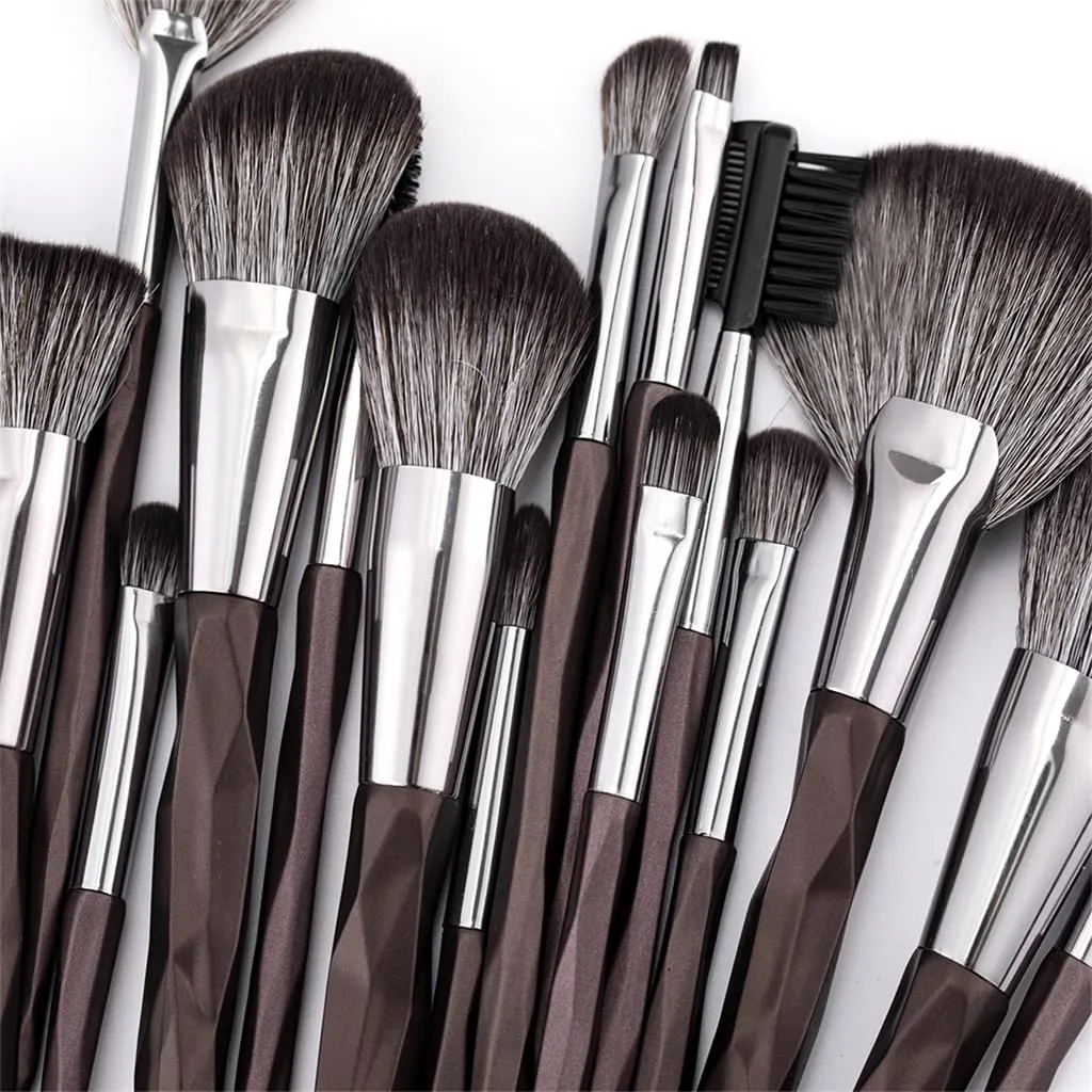 Makeup Brushes Set Professional 15pcs Kit Large Loose Powder High Gloss Eyeshadow Foundation(black-JoJo's Bizarre Adventure1)