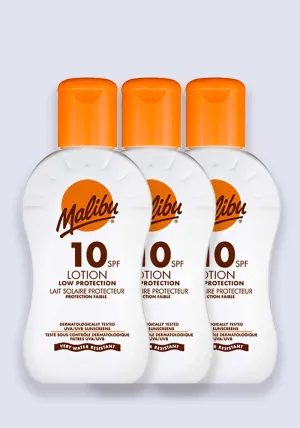 Malibu Sun Lotion SPF 10 100ml - 3 Pack