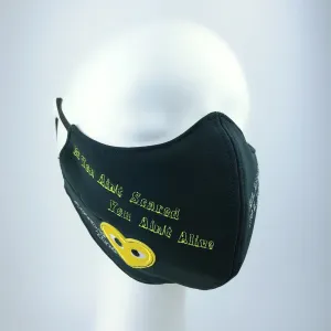 Mask 4 Protect Yellow Eyed Heart Black Face Mask