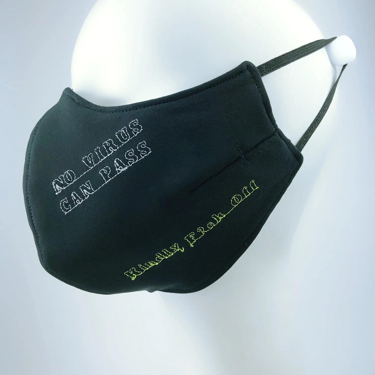 Mask 4 Protect Yellow Eyed Heart Black Face Mask