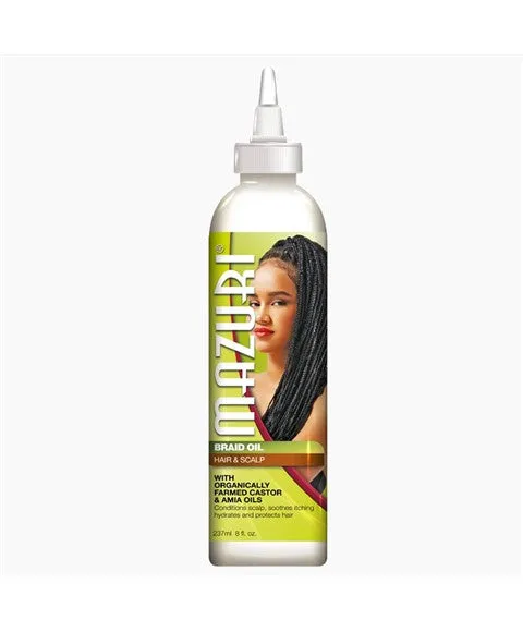 Mazuri Braid Oil For Hair And Scalp With Castor & Amla Oils 237ml