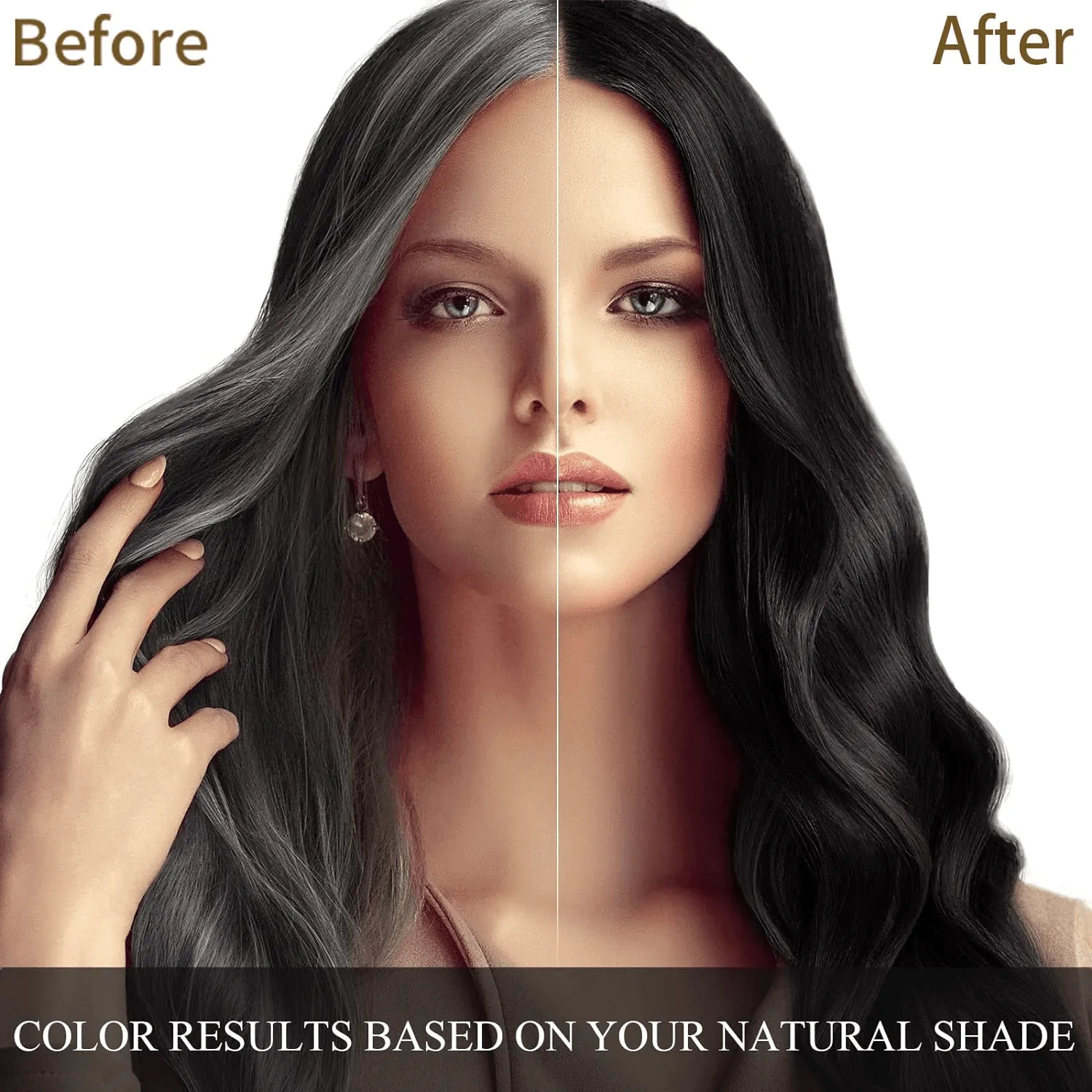Meidu Hair Dye Shampoo 3 in 1 (1.0 Dark Black) - 500ml